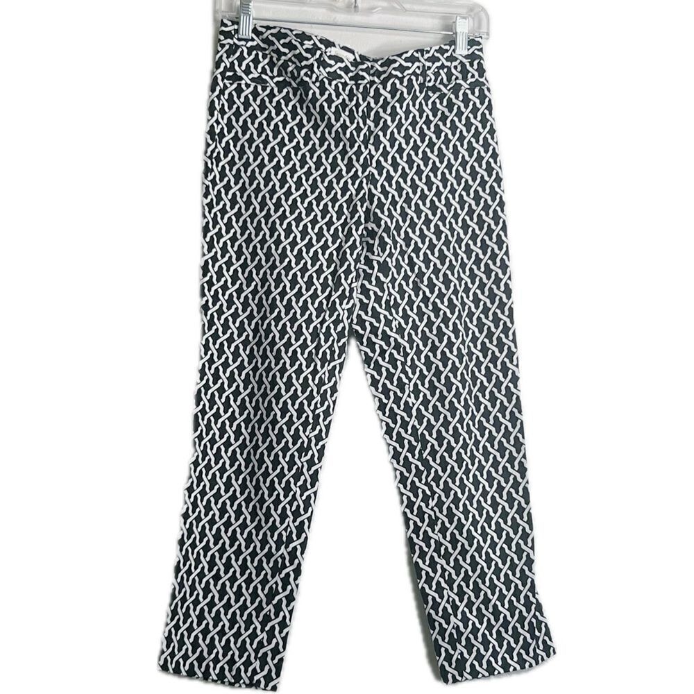 Laundry by Shelly Siegel women’s size 2 cropped chain printed straight pants